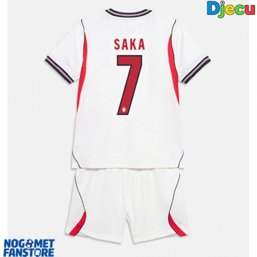 Engleska Bukayo Saka #7 Domaci Dres za djecu SP 2026 Kratak Rukav (+ Kratke hlače)
